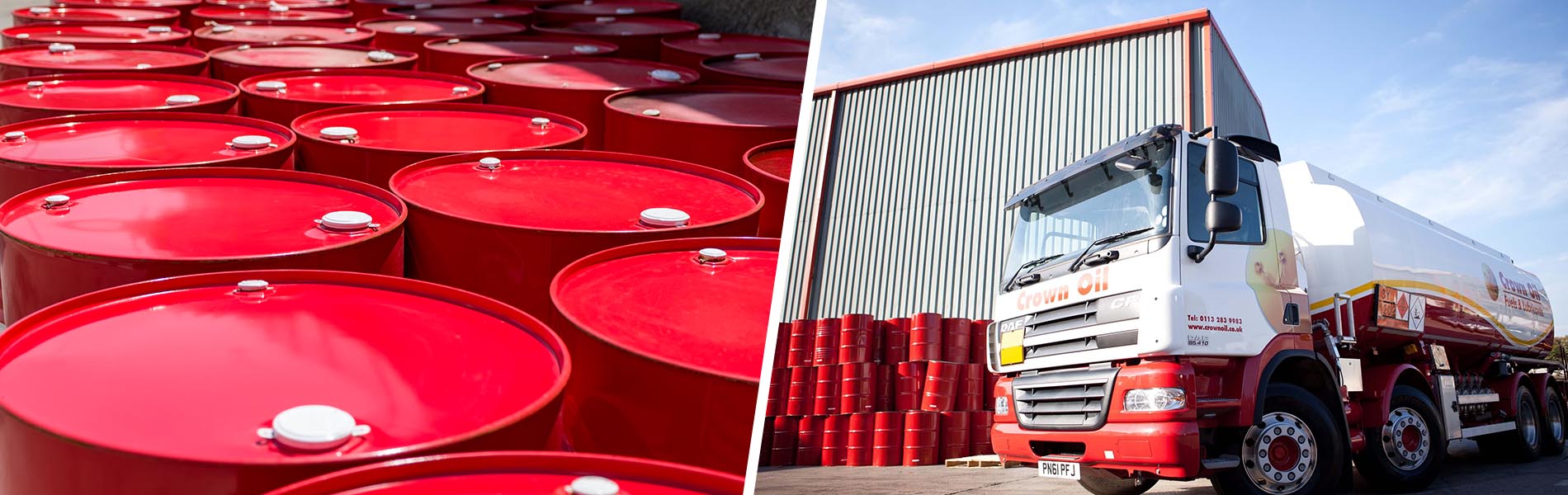 Crown Oil Red Diesel Barrels