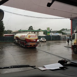 From the fuel tanker cabin - image of the yard