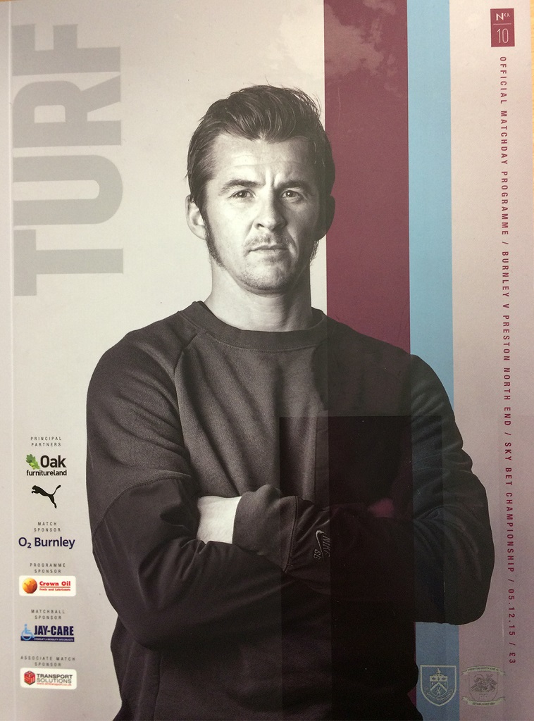 Matchday Programme Burnley FC v Preston North End