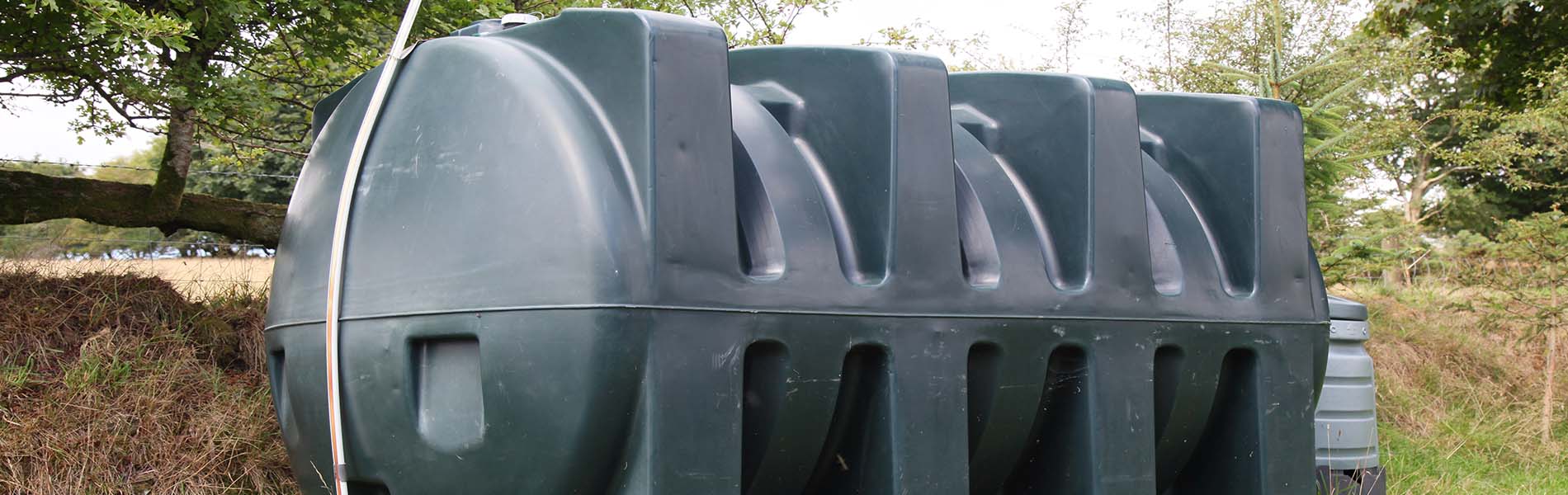 Damaged Plastic Oil Tank